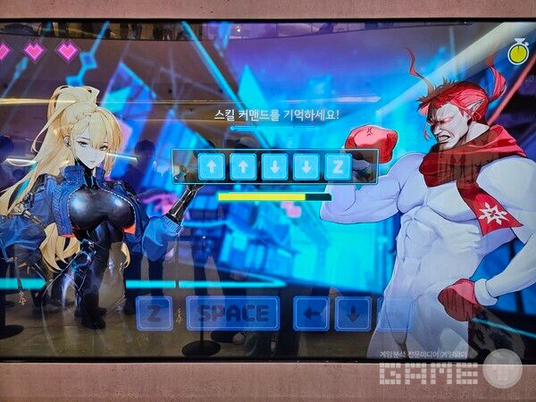 화면에 나오는 커맨드를 터치 스크린으로 입력하면된다. 던파 이용자라면 익숙한 커맨드들&nbsp;/ 게임와이 촬영