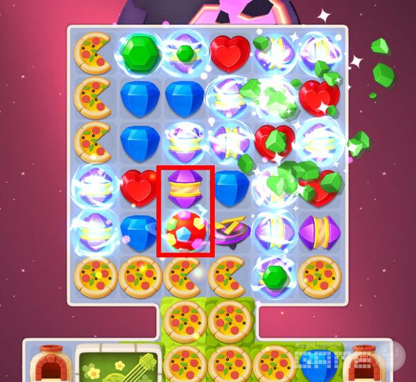 연출 진행시에도 터트릴 수 있다. 퍼즐 세븐틴. /게임와이 촬영