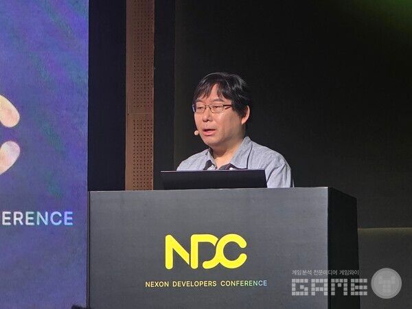 빅게임 개발의 중요성과 핵심 전략을 이야기하는 넥슨게임지 박용현 대표 /게임와이 촬영
