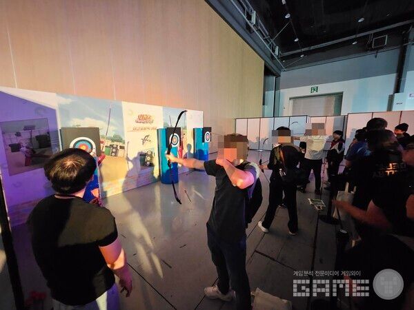 과녁을 맞추는 이벤트도 볼 수 있었다&nbsp;/ 게임와이 촬영