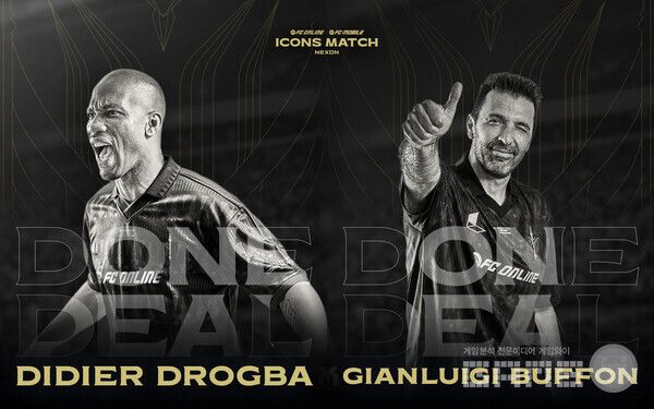 넥슨은 오는 9월 13일과 14일 서울월드컵경기장에서 개최하는 글로벌 축구 이벤트 '2025 아이콘매치: 창의 귀환, 반격의 시작'의 출전 선수로 드로그바와 부폰을 첫 공개했다.