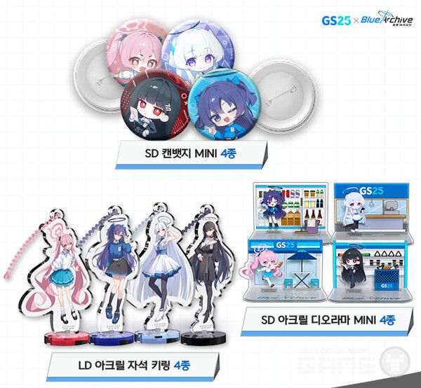 한정판 굿즈는 따로 돈을 내고 사야 한다. SD 캔뱃지 MINI 4종류는 3천원, LD 아크릴 자석 키링 4종류는 8천원, SD 아크릴 디오라마 MINI 4종류는 1만원이다. 