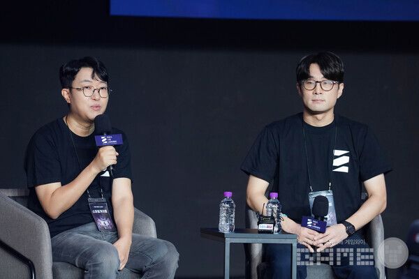 김형석 PD는 10명의 시나리오 라이터가 스토리를 작업하고 있기에, 좋은 결과물을 보여드릴 수 있도록 하겠다라고 말했다 / 게임와이 촬영