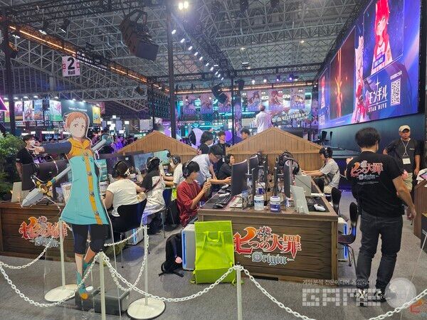 7개의 대죄 오리진 넷마블 부스 /게임와이 촬영