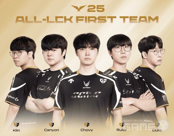 2025 올 LCK 퍼스트 팀으로 선정된 젠지 /LCK