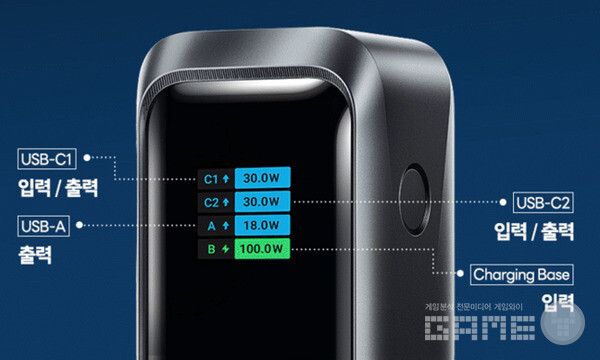 제품 전면의 디스플레이로 충전 상태를 실시간 확인할 수 있고,