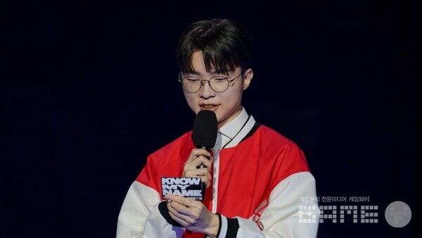 2026 월즈 뮤직비디오 상영회에서 소감을 전하는 ‘페이커’ 이상혁 /라이엇게임즈