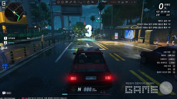 가장 짜릿한 드라이브 모드 때문일까? 별도의 자동차 경주도 게임 콘텐츠 중의 하나다.&nbsp;이환(NTE) /게임와이 촬영