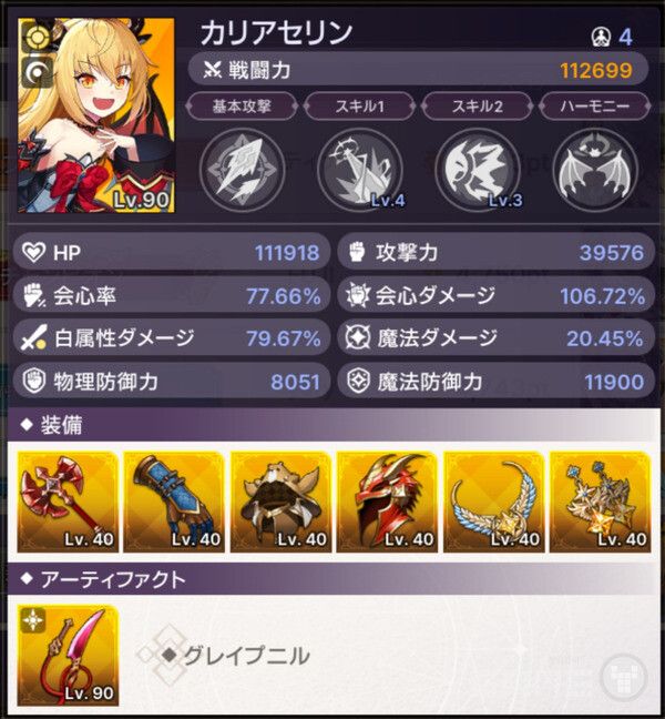 1위 이용자의 캐릭터 구성-카리아세린. /게임와이 촬영