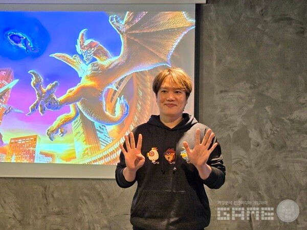 나이언틱 몬스터헌터 나우 인터뷰 현장, 신상석 디자이너 / 게임와이 촬영