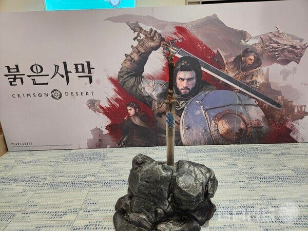 붉은사막 팝업스토어의 포토존 / 게임와이 촬영