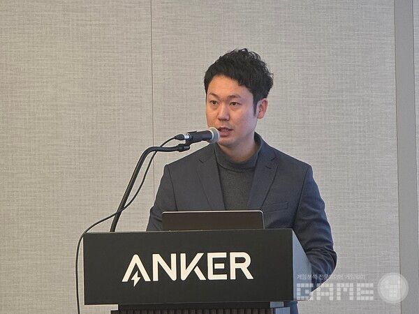 엔도 아유무 앤커 코리아 회장 겸 앤커 재팬 대표가 브랜드에 대해 소개했다. 엔도 회장은 