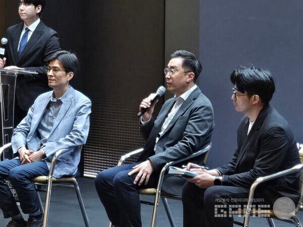 원스토어 기자 간담회 현장 / 게임와이 촬영