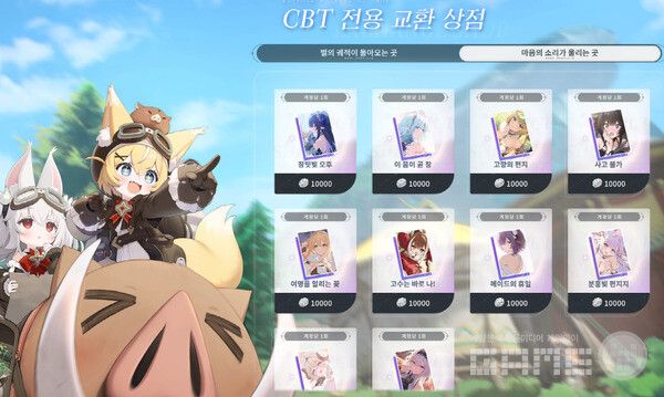 5월 15일부터 18일까지 진행된 한국 클로즈 베타 테스트(CBT)에서 캐릭터에 장착하는 카드형 외부 강화 아이템 '영자(靈子)' 19장이 모습을 드러냈다. 