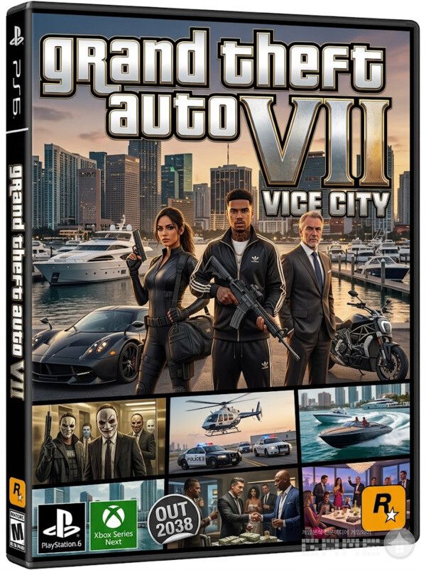 2038년 GTA7(Gratd theft auto VII) 출시 /AI 생성 이미지