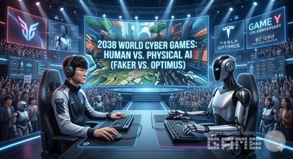 머스크가 띄운 이공지능과 페이커와의 e스포츠 대결. / AI 생성 이미지