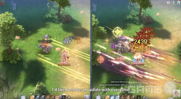 Ragnarok 3 in-game battle screen