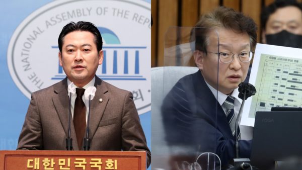 ▲ 장동혁 국민의힘 원내대변인(왼쪽)과 권칠승 더불어민주당 수석대변인. 사진=뉴시스