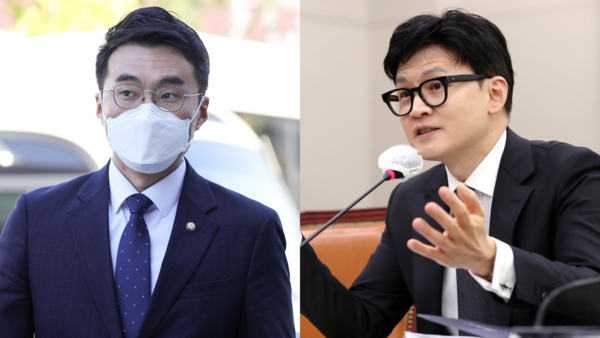 ▲ 김남국 더불어민주당 의원(왼쪽)과 한동훈 법무부 장관. 사진=뉴시스