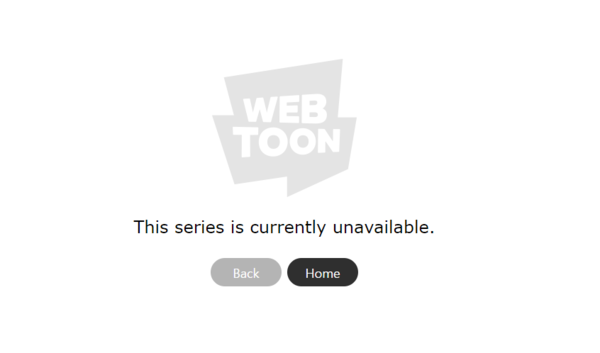 ▲ 네이버 웹툰 참교육이 북미 플랫폼에서 서비스를 중단했다. 사진=네이버 웹툰 북미 플랫폼 캡쳐