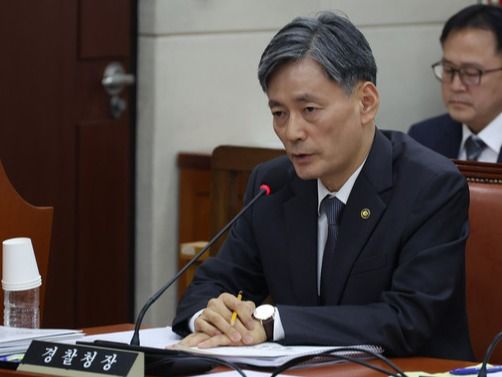 ▲ 조지호 경찰청장이 지난 11일 서울 여의도 국회에서 열린 제418회 국회(정기회) 제10차 행정안전위원회 전체회의에서 의원 질의에 답하고 있다. 사진=뉴시스