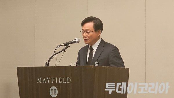 ▲ 김이배 제주항공 대표가 179명의 사망자가 발생한 제주항공 여객기 사고 관련 4차 브리핑에서 발언하고 있다. 사진=투데이코리아