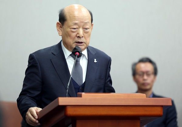 ▲ 송두환 국가인권위원장이 8일 오전 서울 여의도 국회에서 열린 국회운영위 국정감사에서 업무보고를 하고 있다. 2023.11.08.. 사진=뉴시스