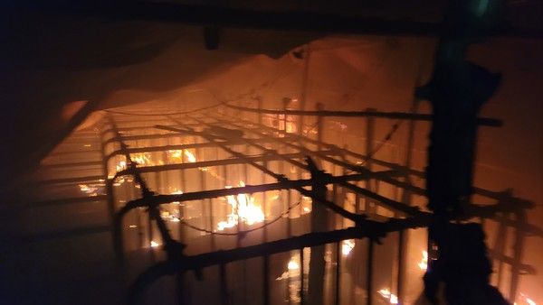 ▲ 합천군 가야면 돈사 화재 사진=경남소방본부