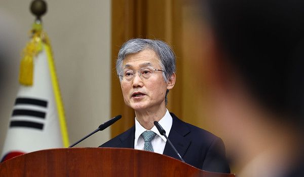 ▲ 조희대 대법원장이 5일 서울 서초구 대법원에서 열린 전국법원장회의에서 인사말을 하고 있다. 사진=뉴시스