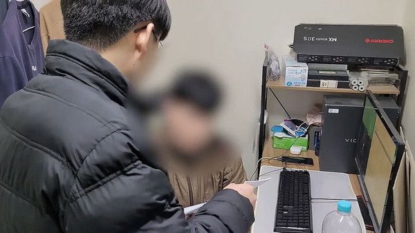 ▲ 검거된 딥페이크 텔레그램 대화방 운영자. 사진=경기북부경찰청