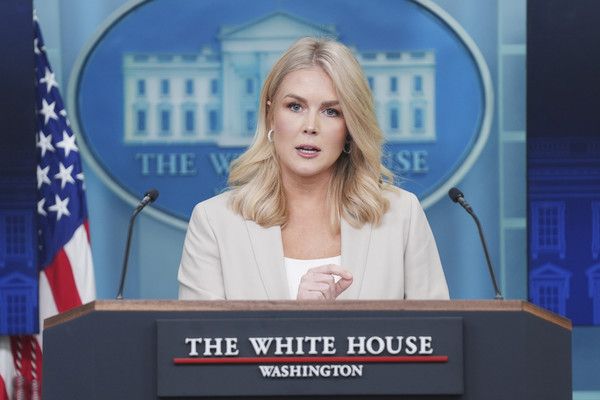 ▲ 1일(현지시간) 캐롤라인 레빗 백악관 대변인이 백악관에서 브리핑을 하고 있다. 사진=뉴시스