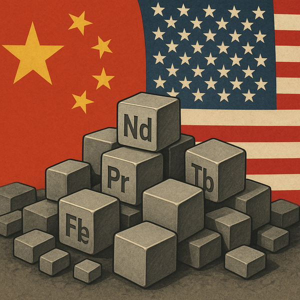 ▲ 20일(현지시간) 로이터통신에 따르면, 미국과 첨예한 무역 대립을 세우고 있는 중국이 지난달 미국에 수출한 희토류 자석이 5월보다 6배 이상 급증한 것으로 나타났다. 이미지=챗GPT