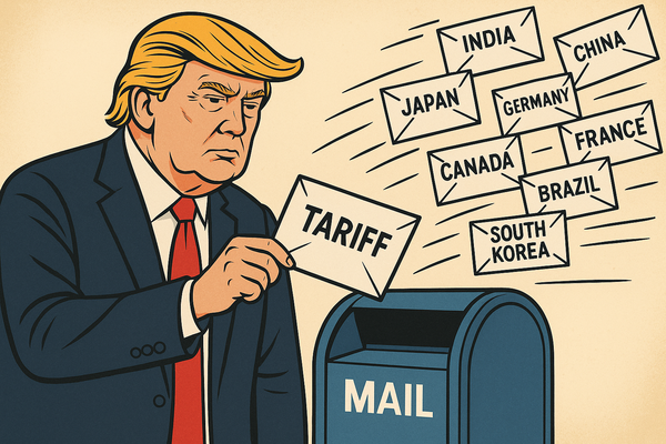 ▲ 22일(현지시간) 도널드 트럼프 미국 대통령이 일본과 관세율 15% 적용에 합의했다고 발표하면서 대규모 투자기금 조성도 성사됐다고 발표했ㄷ. 이미지=챗GPT