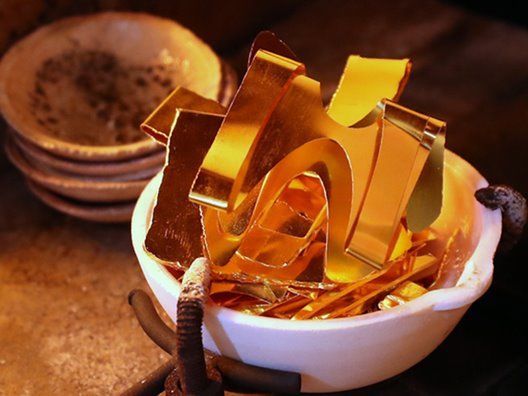 ▲ 서울 종로구의 한 금가공업체에 골드바로 주조되기 전 단계의 금이 쌓여 있다.