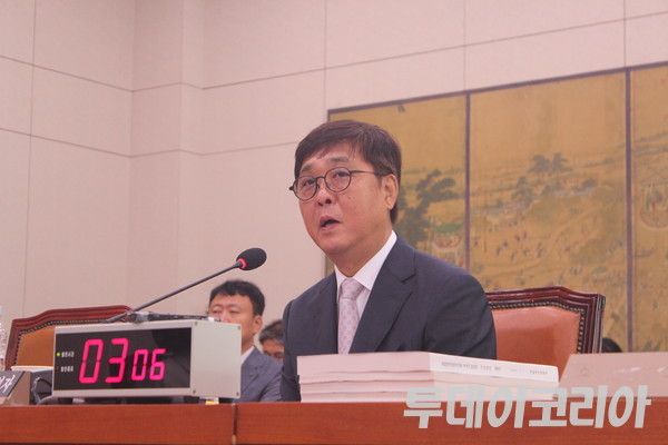 ▲ 최휘영 문화체육관광부 장관이 지난달 29일 국회 문화체육관광위원회에서 열린 인사청문회에서 발언하고 있다. 사진=이기봉 기자