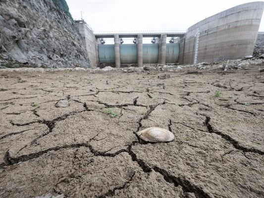 ▲ 강릉지역에 극심한 가뭄 계속되는 4일 강원 강릉 오봉저수지의 바닥이 갈라져 있다. 사진=뉴시스