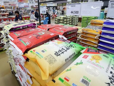 ▲ 서울 서초구 농협 하나로마트 양재점에 진열된 쌀 제품의 모습. 사진=뉴시스