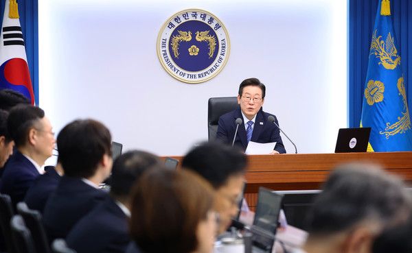 ▲ 이재명 대통령이 18일 서울 용산 대통령실 청사에서 열린 수석보좌관회의에서 발언하고 있다. 사진=뉴시스