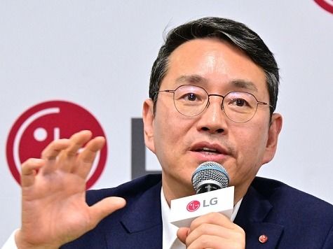 ▲ 조주완 LG전자 CEO(최고경영자)사장이 미국 라스베이거스 CES 2025에서 기자간담회를 진행하고있다. 사진=LG전자