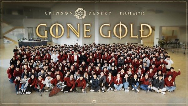 ▲ 펄어비스가 ‘붉은사막’ 골드행(GONE GOLD)을 발표했다. 사진=펄어비스