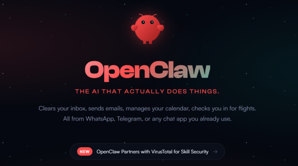 ▲ 오픈클로 홈페이지. 사진=오픈클로 홈페이지 갈무리