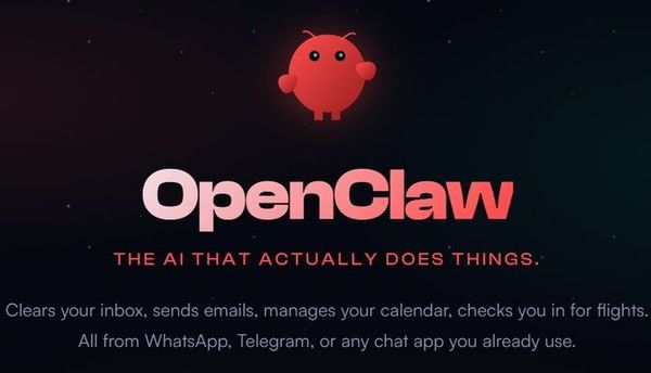 ▲ AI 에이전트 오픈클로 공식 홈페이지 첫 화면. 사진=오픈클로 홈페이지 갈무리