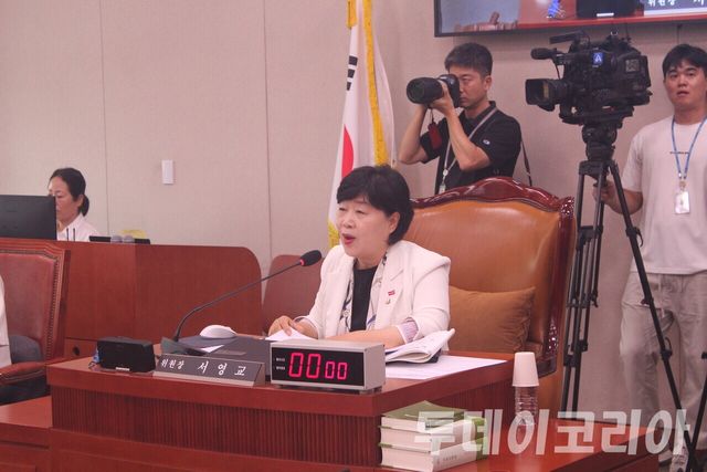 ▲ 서영교 국회 법제사법위원장이 지난 22일 법사위에서 열린 긴급 현안질의에서 발언하고 있다. 사진=이기봉 기자