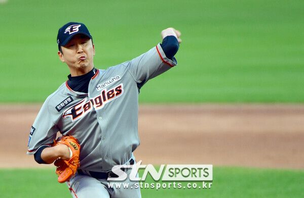 1000경기 출장 대업의 정우람. 사진┃뉴시스/AP