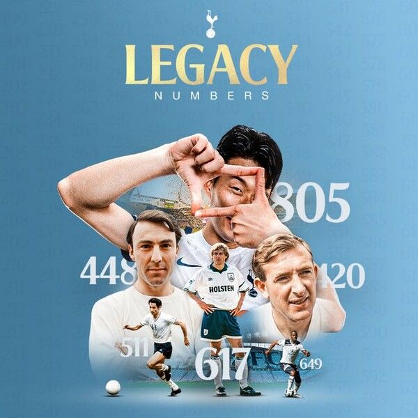 영예로운 번호(Legacy Numbers)를 도입한 토트넘 홋스퍼. 사진┃토트넘 홋스퍼