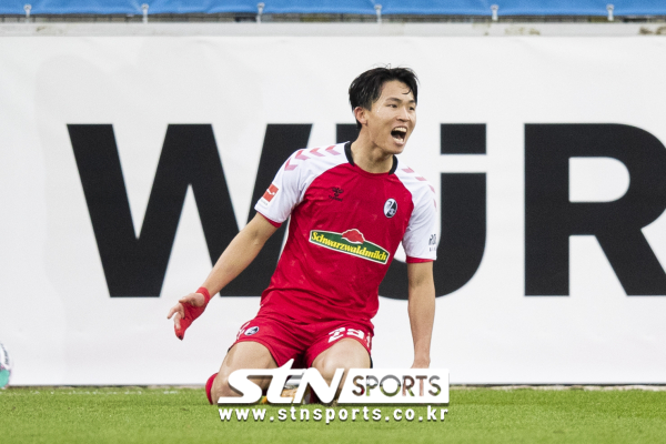 SC 프라이부르크 시절의 정우영. 사진｜뉴시스/AP