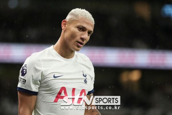 토트넘 홋스퍼 공격수 히샤를리송 지 안드라지. 사진┃뉴시스/AP