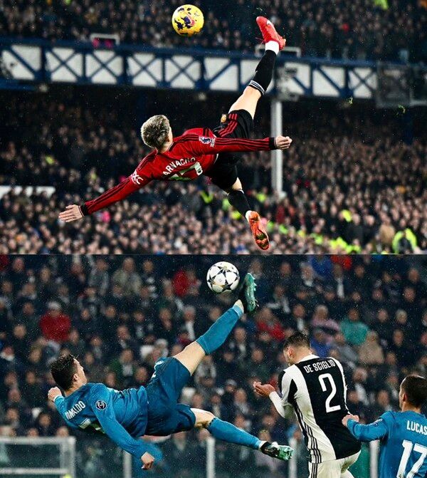 한 팬이 올린 크리스티아누 호날두 득점과의 비교 사진. 사진┃디오구 달로트 SNS