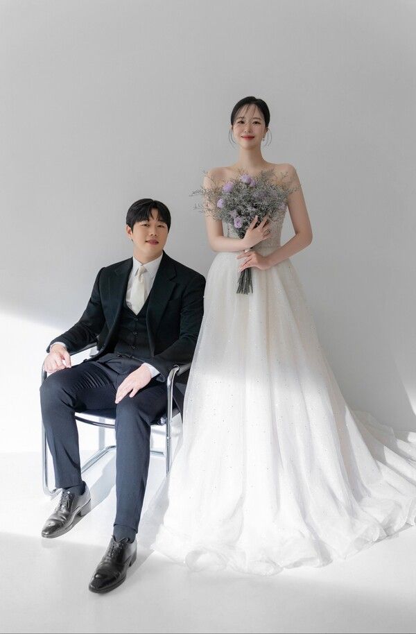 LG트윈스 투수 함덕주와 신부 조이안 씨. 사진┃LG트윈스