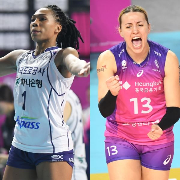 트라이아웃 참여의사를 밝힌 캣벨(좌측)과 옐레나(우측). 사진┃KOVO